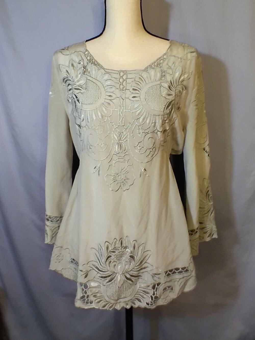 Yoana Baraschi Flowy Silk Boho Top